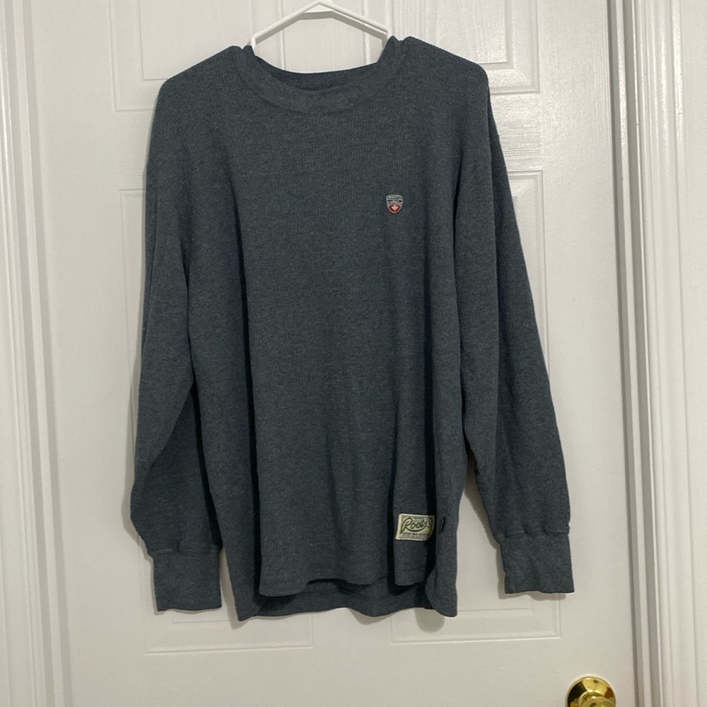 Roots Pullover Gray Sweater Uni Sex. ( 85 A )